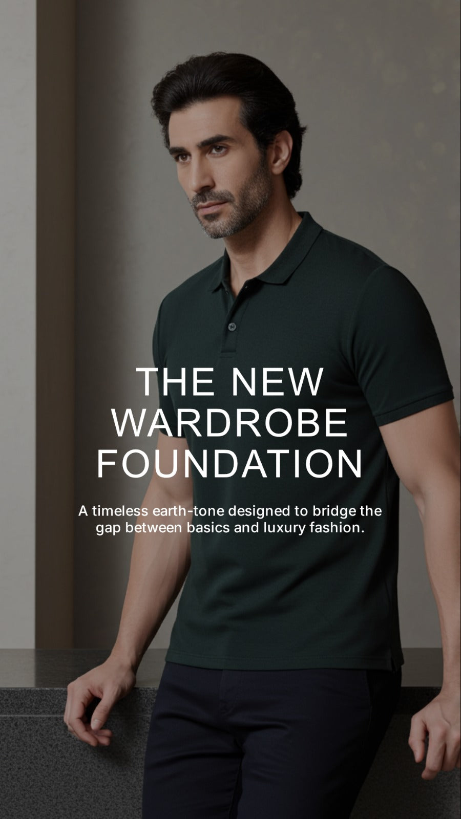 Men Polo T-Shirt Cable Design